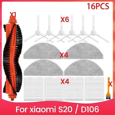 Xiaomi Robot Vacuum S20 / D106 -tarvikkeille Pääsivuharja Hepa-suodatinmoppikankaan pölypussin vaihto