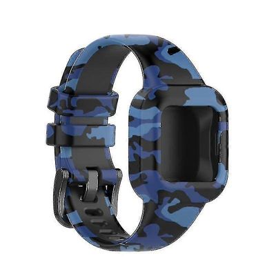 Garminfit Jr 3 / garmin Vivofit Jr 3 hengittävä hihna hienkestävä naarmuuntumaton H Naamiointi sininen