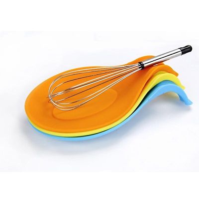 1pc Silikone Spoon Mat Plader Varmebestandig Høj temperatur Coaster Tray Pad Køkken Tilbehør