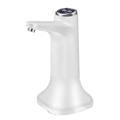Eveltek Smart vandflaskepumpe USB-opladning Automatisk elektrisk vanddispenserpumpe Hvid base