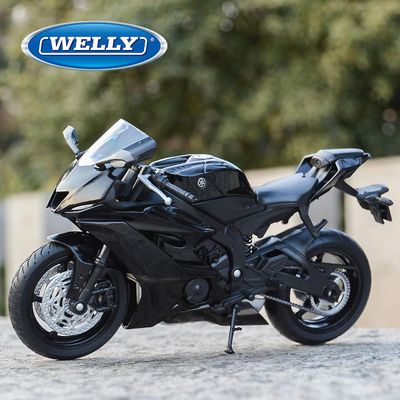 1: 12 2020 Yamaha Yzf-r6 Black Die Cast Kjøretøy Collectible Hobbyer Motorsykkel Modell Leker