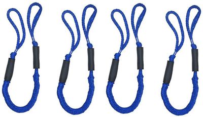 Linkrunning 4 stk Bungee Dock Lines Fortøjning af reb af 4-5.5ft Sejlads Gaver til mænd Båd tilbehør Ponton tilbehør Perfekt til båd Jet Ski kajak ...
