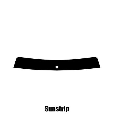 Window-Tint Sun Strip til Honda Legend 4-dørs Saloon - 1996 til 2004 pre-cut sunstrip 5% limo sort