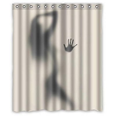 Siluetti Exy Woman takana Ilhouette Shadow suihkuverho kylpyhuoneen verho 150x180 cm