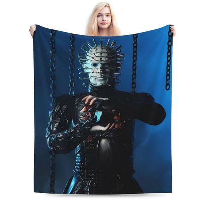 Hellraiser 50" x40" Flanellihuopa heittää huopa pehmeä lämmin aikuiset ja lapset vuodesohvalle koko kauden-KDE45331 76x102cm 40x30in