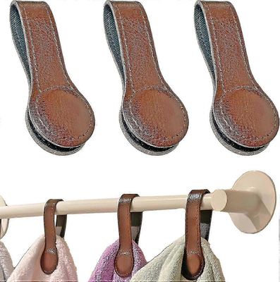 3 pakkausta nahkapyyhepidikkeet magneettiset kylpypyyhepidikkeet käsipyyhekoukut magneeteilla pyyhetankoihin ja telineisiin, keittiön ja kylpyhuone...