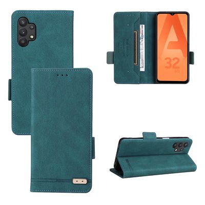 Gangxun Etui til Samsung Galaxy A32 5g læderetui Folio Flip med kreditkortspor Etui Coque Grøn