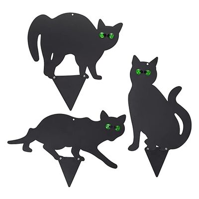 Cat Figure Ground Insert Sisustussarja 3 kpl 2d todenmukainen kissanpentu heijastavilla silmillä