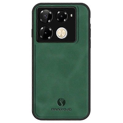 ANNYOJO For Infinix Note 40 Pro 4G -kotelo erittäin ohut PU-nahkainen tekstuuri puhelimen takakansi Monivärinen Style B