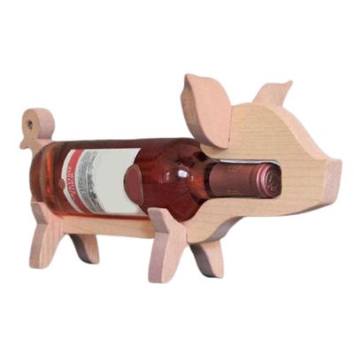 Puiset eläimet Viinipullon pidike Luova koristelu Yksinkertaiset viinitelinelahjat viinin ystäville Porsas