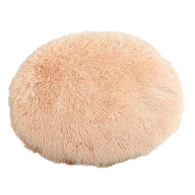 Kissatyyny pyöreä Pidä lämpöä Super Soft Dogs Kitten Sleeping Cushion Bed kotitalouksiin Aprikoosi S