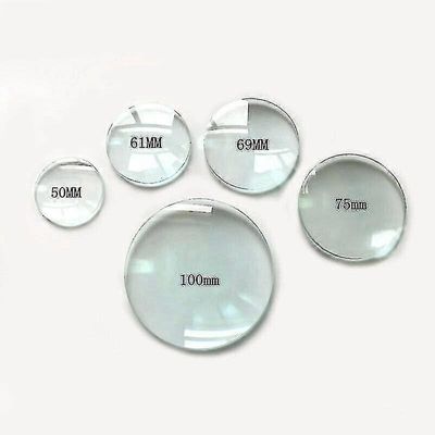 Halkaisija 50mm 61mm 69mm 75mm 100mm Optinen lasi lauhdutin Kupera suurennuslasi linssi Diy 2x 3x Suurennuslasi linssit Dia 75mm
