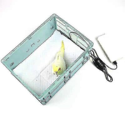 Muovinen papukaijainkubaattori lämmitystyynyllä nuorten lintujen kuoriutumiseen 21x15cm