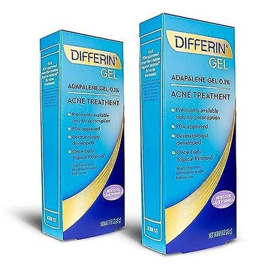 2 Pack differin adapalen gel 0,1% akne behandling 1,6 uns