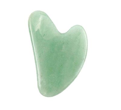 Coosilo Gua Sha Skrabe Massage Tool, Jade Gua Sha Stone Anti aldrende Gua grøn