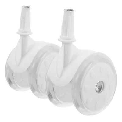 2kpl yleiset kävelijäpyörän varaosat muovipyörät kävelijöille muoviset kumiset kävelijäpyörän korjausosat Valkoinen 9.00X6.00X4.20CM