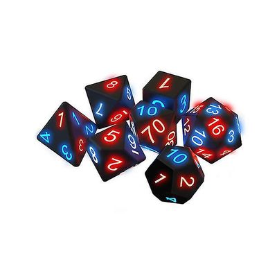 7pcs Den elektroniske Terninger Glow Led Terninger Magic Trick Pixels Dnd Mtg Brætspil