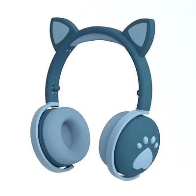 Yunshu Stereo Gaming Headset, Cat Ear Støjreduktion Computer Gaming Hovedtelefon Mørk grøn