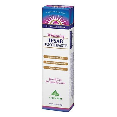 Heritage Store Ipsab Whitening Tandkräm, 4.23 oz (Förpackning med 1)