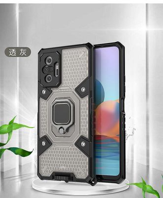 Shockproof rustning sag for redmi note10 4g/note10s med støttefod all inclusive dække grå rpc138
