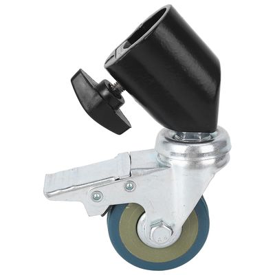 3PCS 22mm Photo Studio Universal Caster Wheel Tripod remskive Heavy Duty for lette stativer / studiobom svart