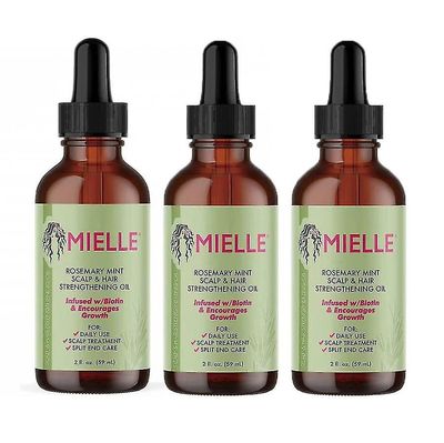 Mielle Organics Rosemary Mint Growth Oil 2 Oz (1/3 Pk), Hovedbund Og Hår Styrke Olie Infunderet Med Biotin For Vækst -dd 3PCS