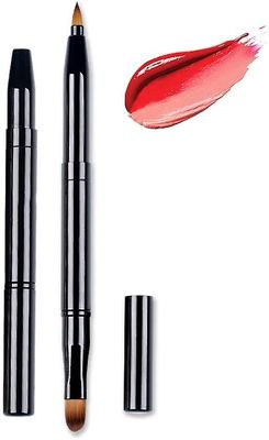 Linkrunning Læbebørster Øjenbørste 2-i-1 Lip Liner Makeup Børste Udtrækkelig læbestift Liner Øjenskygge Concealer Makeup Travel Læbestift Glans Bør...