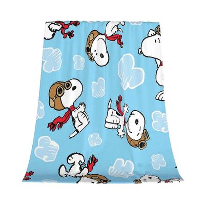 Snoopy saumaton flanellihuopa makuuhuoneen sisustukseen ja vuodevaatteisiin -CT985jvrivjh2347 40x30in 76x102cm