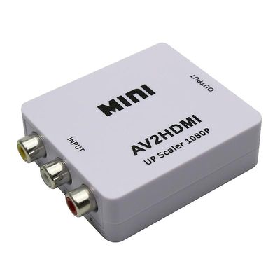 Mini Av To Hdmi-kompatibel Converter Device Av Cvbs 3rca Til Hdmi-kompatibel Box 1080p Video Av2 Til HDTV Til Ps3/ps4 Dvd Pc Hvid