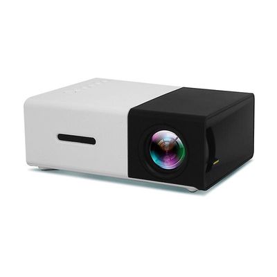 Zch 1080p Min Iportable Hd Led Projektor Black and white