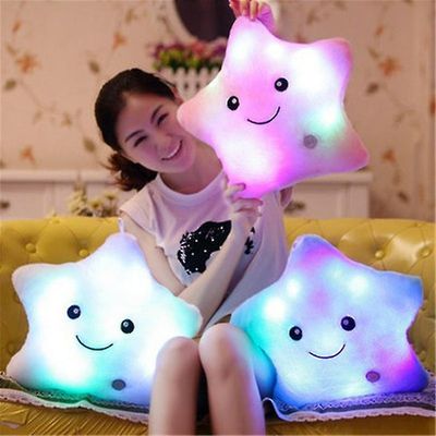 1pc 13 'Lys opp Twinkle Led Star Plysj Puter Night Light Utstoppede dyr Leker Bursdag Rosa