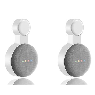 2stk Velegnet til Google Audio til Google Nest Mini vægbeslag anden generation socket hængende H Hvid