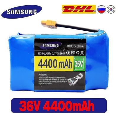 Ægte 36v batteripakke 7000mah 7.0ah genopladeligt Li-ion-batteri til elektrisk selvbalancerende scooter hoverboard unicycle 36v 4400mAh-sort