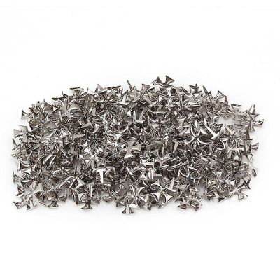 200 stk 12mm cross nitte tack sølv