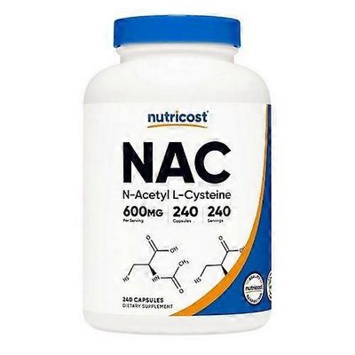 Nutricost N-asetyyli L-kysteiini NAC kapselit, 600 mg, 240 määrä