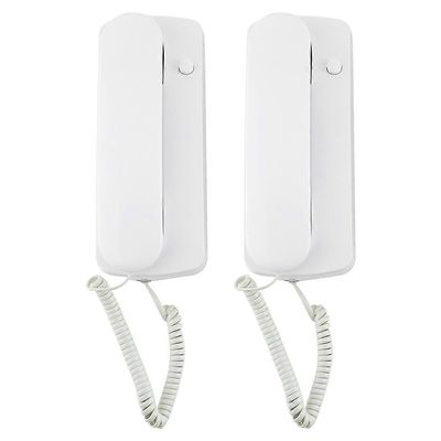 109DC kaksisuuntainen teräväpiirtoinen langallinen sisäpuhelin (valkoinen)