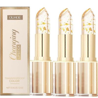 Siirtonkestävä väriä vaihtava huulipuna, lämpimän sävyn kiiltävä huulikiilto naisille 3pcs