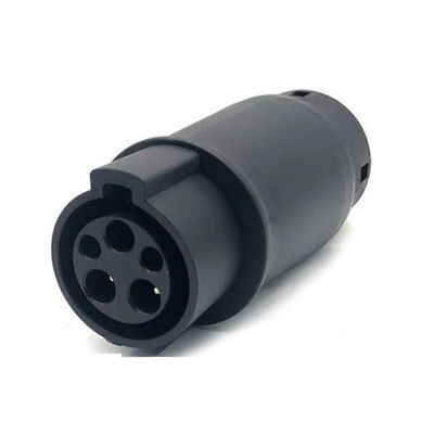 EVSE EV -sovitin 32A J1772 tyyppi 1 tyypin 2 pistokkeeseen EV-sovitin, sähköautojen ajoneuvolaturin lataus Musta