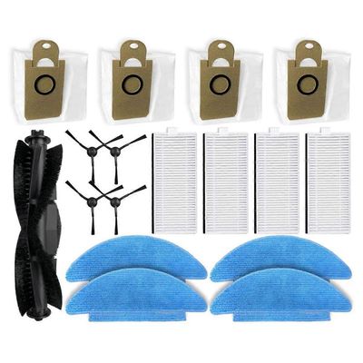 RoboJet X-One 2 Pro -imurin varaosat, lisävarusteet, pääsivuharja, Hepa-suodatin, moppi, kangas, pölypussi