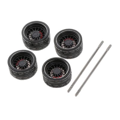 4stk legering 1/64 Modificerede dæk Generel biludskiftning til hotwheels dele
