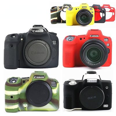 Camera bag Silikon DSLR kameraet kroppen saken beskyttende hud cover bag for Canon EOS R6 R5 r RP M50 70d 80d 90d 600d g7x III digitale kameraer Fo...