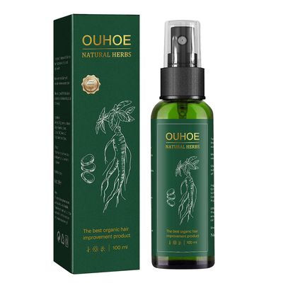 Fruushop 100ml luonnollinen ginseng-öljyseerumi Suihke hiustenlähtö Hiustenlähtö Hiusten oheneminen Terveydenhuolto Hiusten kasvu Nestekasvu Hiuste...