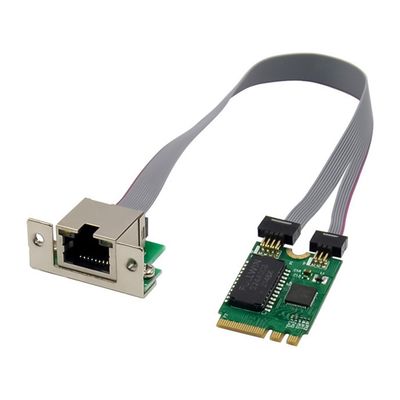 Mini Pcie nettverkskort M.2 A + e til Rtl8111f Gigabit Ethernet-kort enkeltport Rj45 Ethernet-nettverk Grønn