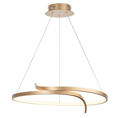 Endon Collection Lighting Rafe LED Loft Vedhæng Matt Børstet Guld &Hvid Silikone