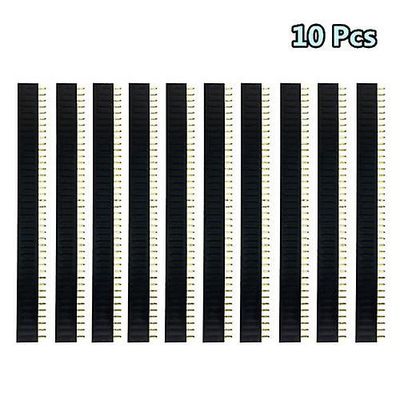 40 Pin 1x40 enkelt række mand og kvinde 2,54 breakable pin header pcb jst stik strimmel til arduino sort 10pcs-f-f