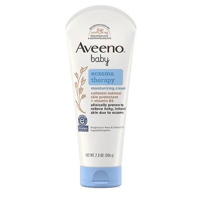 Aveeno Baby Eczema Therapy kosteuttava voide, luonnollinen kaurapuuro, 7.3 oz