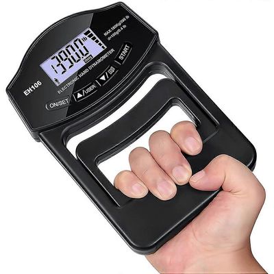 Kahvan voimakkuuden testaaja, 396 paunaa / 180 kg digitaalinen käsidynamometri kahvan lujuusmittari USB LCD -näyttö käsikahvadynamometri musta