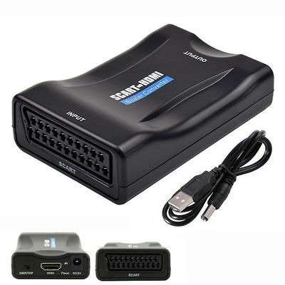 Mikasa Scart til Hdmi Adapter 1080p Video Audio Converter USB-kabel til tv dvd