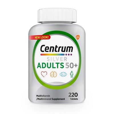 Centrum hopea aikuiset 50 +, monivitamiini & ylläpitämiseen, tabletit, 220 Ea