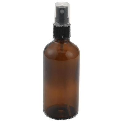100ml Amber Glass Spray Bottle Med Black Atomizer Spray, påfyllbar beholder for eterisk olje /